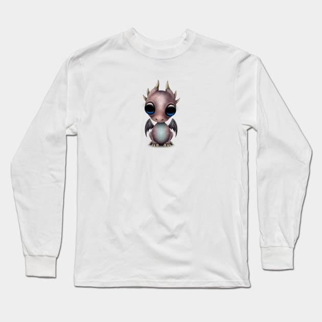 Cute Baby Dragon Long Sleeve T-Shirt by jeffbartels